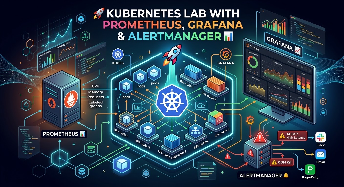🚀 Kubernetes Lab with Prometheus, Grafana & Alertmanager 📊